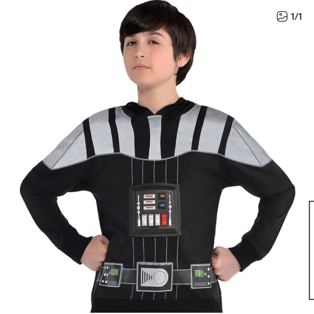 Amscan Darth Vader hoodie child costume. NWT lg/xl(i)